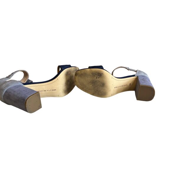 Tommy Hilfiger blue suede ankle strap detail formal heels 6.5 - Picture 6 of 9